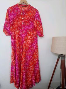 Orangish Pink Kurta For Women