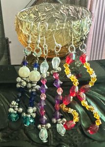 Y2K bollywood style earrings,Boho beaded set