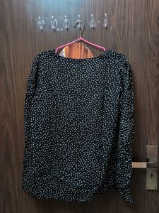 Classic Polka Dot V-Neck Top