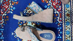 Embroidered Ethnic block heel