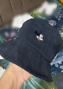 Rare Disney Mickey Mouse Bucket Hat Black Original