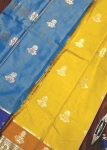 Vibrant Yellow Silk Saree