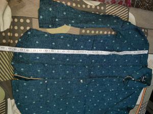 Blue Printed Casual Shirt