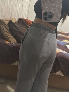 Comfortable Grey Wide-Leg Pants
