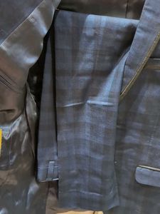 Men's Stylish Blue Checkered Suit