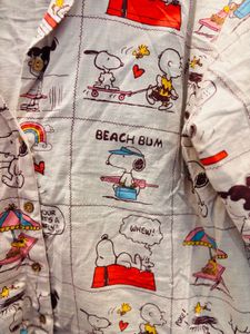 Snoopy Cartoon Print Shirt