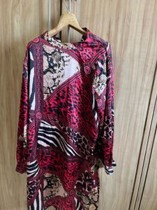 Red Animal Print Dress- Size XL
