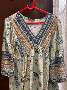 Zudio Boho Print V-Neck Tunic