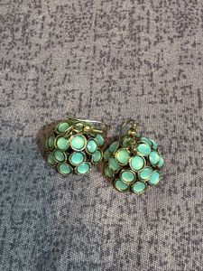 Boho Teal Dangle Earrings