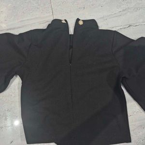Stylish Black Bell Sleeve Top