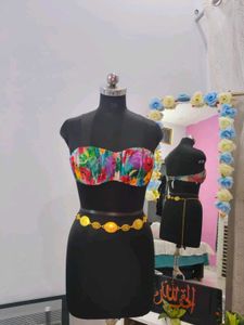 Colorful Strapless Bikini Top