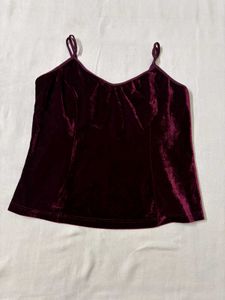 Velvet Wine Camisole Top