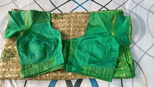 Elegant Printed Saree with Green Border