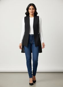 Sleeveless Black Vest