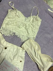 White Lace Bralette free push up bra