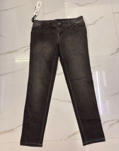 Washed Grey Straight Leg Jeans