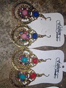 Elegant Gold Tone Fashion Earrings