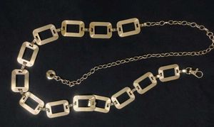 Chic Gold Tone Chain Belt