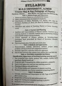 Pedagogy of Physics B.Ed