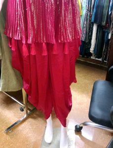 Stylish Pink Embellished Kurta Set