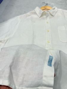 Tommy Bahamas 100% Linen Shirt with Shark 🦈