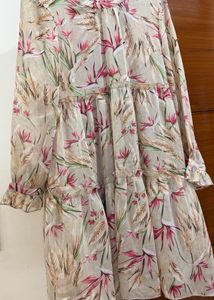 Flowy Floral Tiered Midi Dress