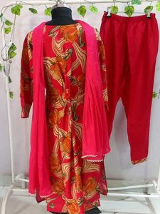 Rani Pink Embellished 3 Piece Suit Set