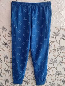 Women Printed Blue Track Pants