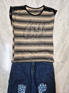 Striped Sparkle Top