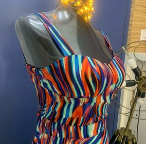 Vibrant Striped Bodycon Dress