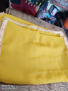 Yellow Sequined Ethnic Skirt