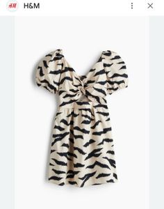 HnM Zebra Print Twist Front Dress