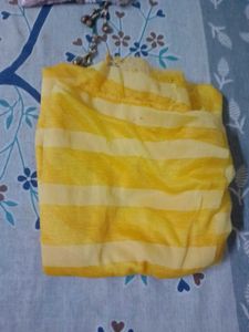 Yellow Striped Dupatta