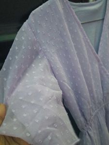 Lavender Polka Dot Mini Dress