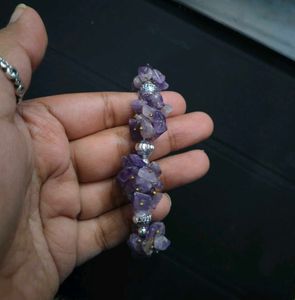 Amethyst Gemstone Crystal Bracelet