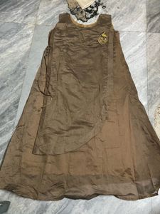 Elegant Brown Ethnic Gown