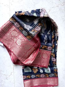 Kalamkari Organza Saree
