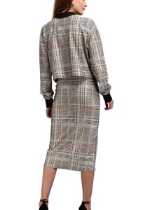 Chic Plaid Two-Piece Dress Set