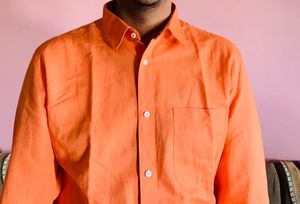 Mens Formal Shirt Orange Colour