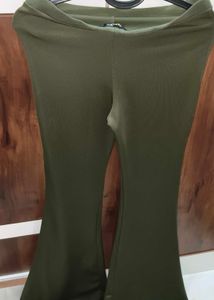 Olive Green Flared Pants