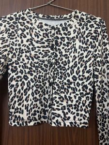 Leopard Print Button-Up Cardigan