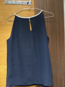 Elegant Navy Sleeveless Top