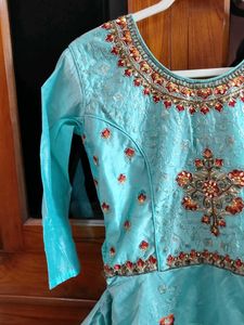 Beautiful Cyan coloured Anarkali
