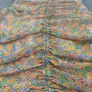 ZARA Ruched Floral Chiffon Mini Dress – Size M