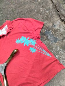 Men's Coral Floral Polo Shirt