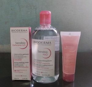 Bioderma Sensibio moisturizer & cleanser