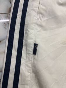 Adidas White Striped Capris