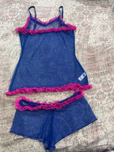Blue &amp; Pink Lingerie Set