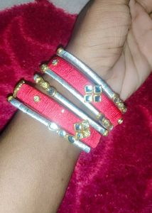 Vibrant Stackable Silk Thread Bangles
