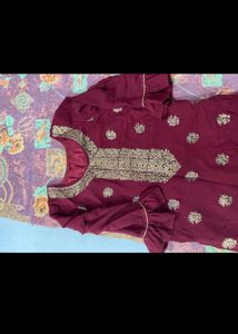 Maroon garara suit